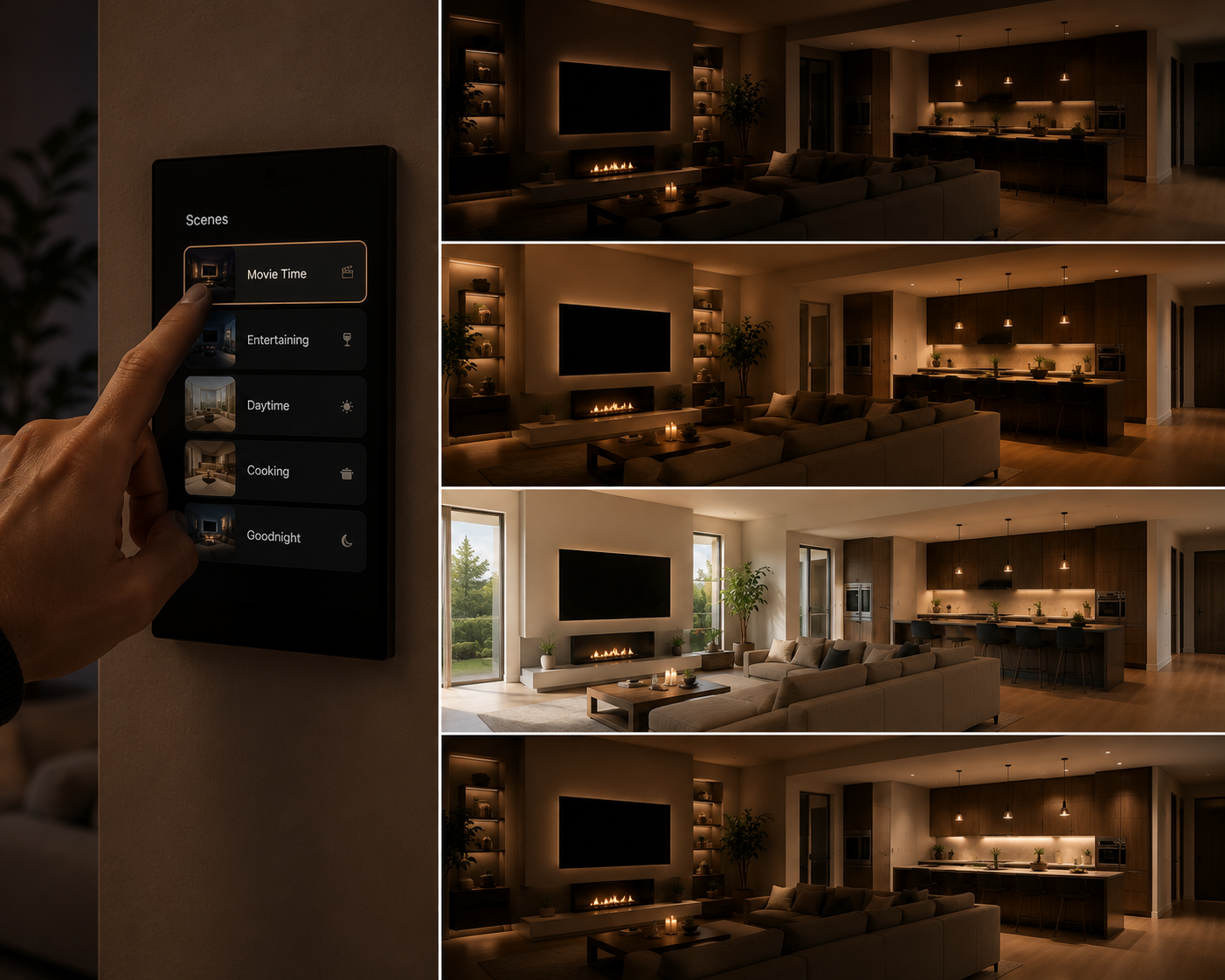 One-touch lighting scene control